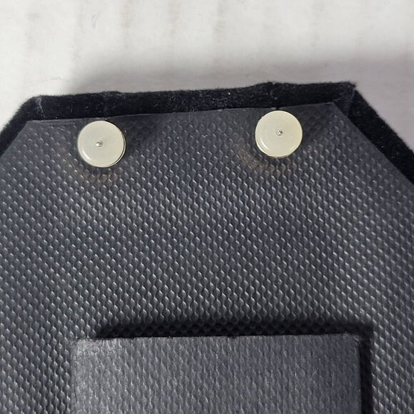 Peter + June Glittery Green & Pearl White Resin Holiday Halloween Stud Earrings - Picture 3 of 4